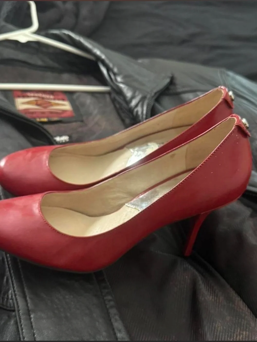 Michael Kors Red Patent-Look Stiletto Pumps